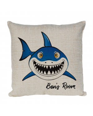 Personalised Cartoon Shark Cushion Personalised Cartoon Shark Cushion