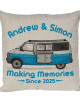 Personalised T4 Camper Van Cushion, Motor home cushion Hand Drawn Camper. Re-coloured To Your Van Personalised T4 Camper Van Cushion, Motor home cushion Hand Drawn Camper. Re-coloured To Your Van