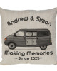 Personalised T4 Camper Van Cushion, Motor home cushion Hand Drawn Camper. Re-coloured To Your Van