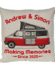 Personalised T4 Camper Van Cushion, Motor home cushion Hand Drawn Camper. Re-coloured To Your Van Personalised T4 Camper Van Cushion, Motor home cushion Hand Drawn Camper. Re-coloured To Your Van