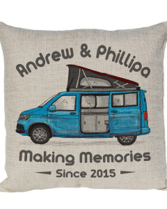 Personalised T5 / T6 Camper Van Cushion, Motor home cushion Hand Drawn Camper. Re-coloured To Your Van