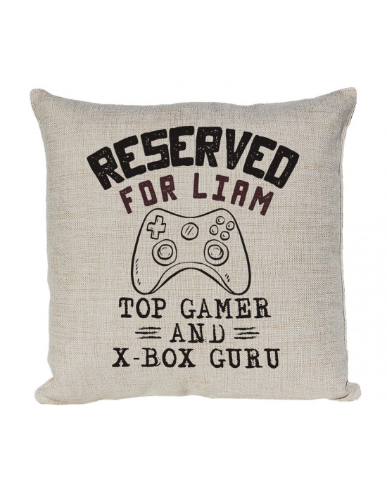 Personalised X-Box Gamer cushion, A Gift For all the x-box players bedrooms