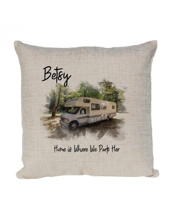 Personalised Cushion, add your photo of your camper or caravan.