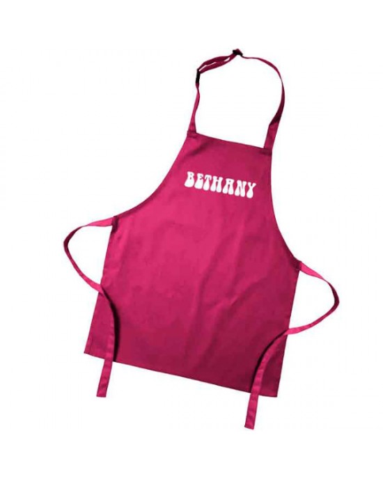 Kids Coloured Aprons. Colour variations. Have Your Childs Name printed