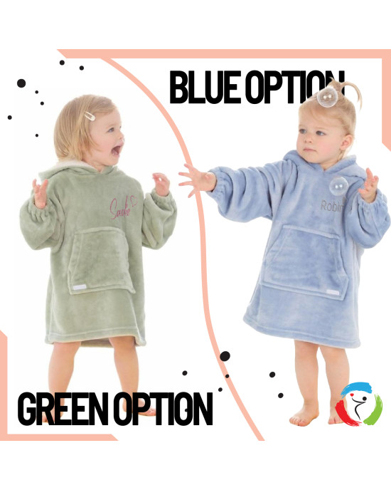 Personalised Kids Oversized Hoodie, Super Snuggly Plush Hoodie Baby Boy Girl Hoodie, Blanket Fleece Jumper 18mths - 3yrs Personalised Kids Oversized Hoodie, Super Snuggly Plush Hoodie Baby Boy Girl Hoodie, Blanket Fleece Jumper 18mths - 3yrs