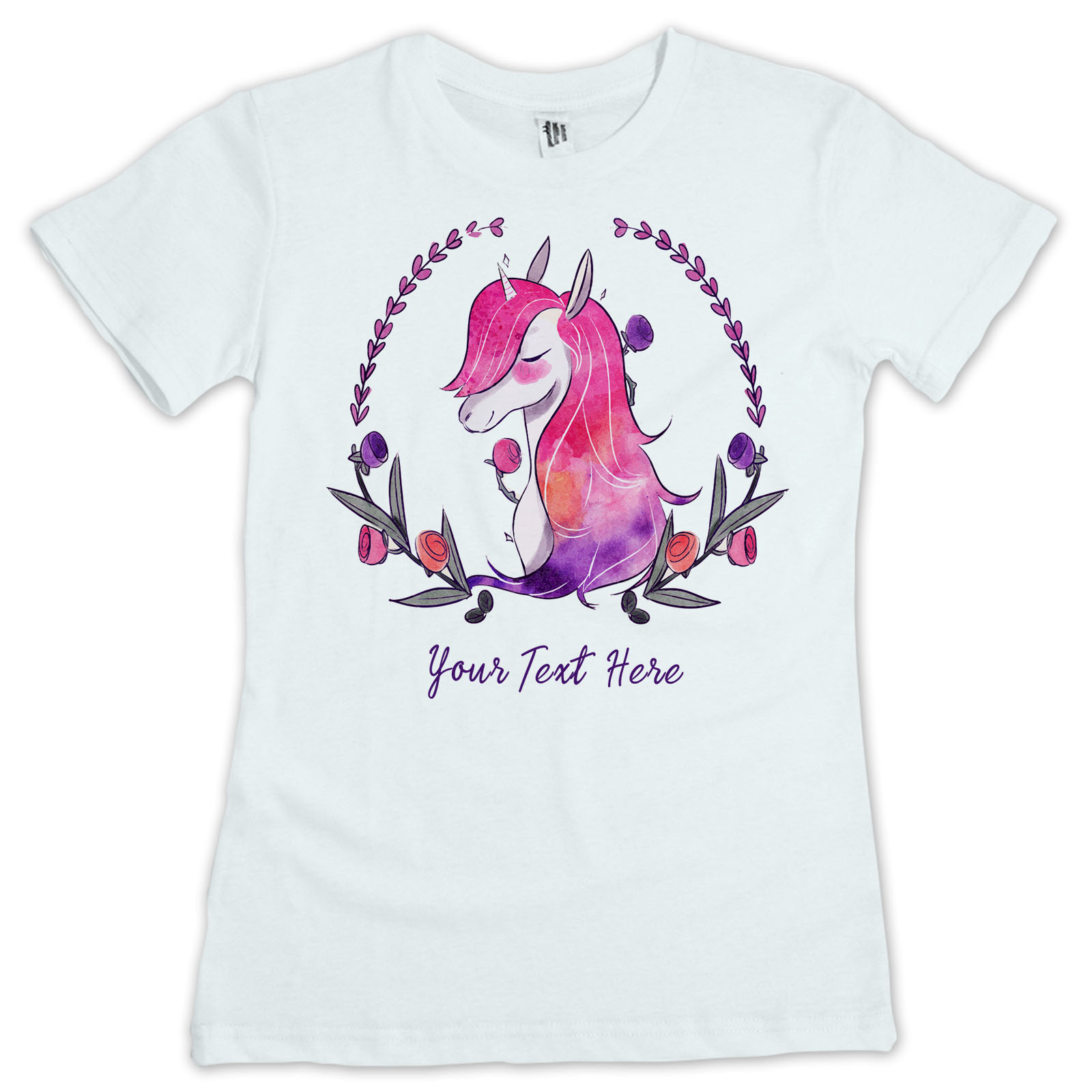 Front Name Back Spotty Unicorn Ladies Children In Need New Personalised Tshirt