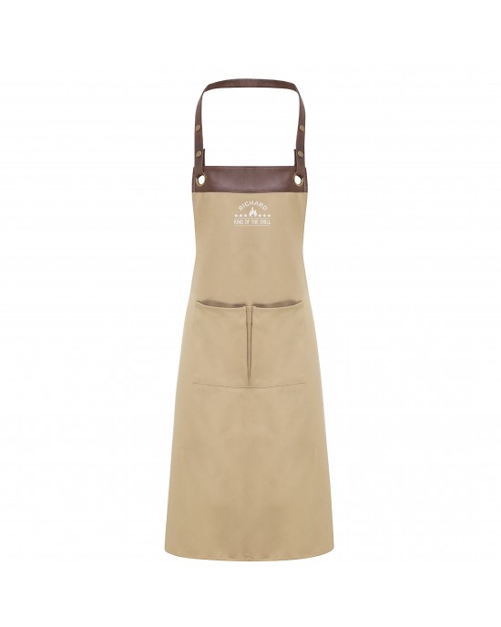Premier Faux leather Trim Ladies/ Mens Personalised  Embroidered Apron