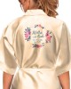 Personalised Satin Robe. Bridal Wedding Party Beautiful Flowers Gifts For Her