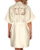 Personalised Elegant Satin Robe For All The Wedding Party Bride, Bridesmaid, Flower Girl Flowers/ Butterfly Boarder