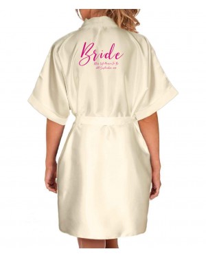Personalised Elegant Satin Robe For All The Wedding Party. Bride, Bridesmaid, Flower Girl Personalised Elegant Satin Robe For All The Wedding Party. Bride, Bridesmaid, Flower Girl