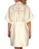 Personalised Elegant Satin Robe For All The Wedding Party. Rose Gold Print Bride, Bridesmaid, Flower Girl