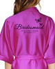Butterfly's Design Black Print Personalised Satin Robe. Colours Available. Wedding Robe For Bridesmaid. Flower Girl