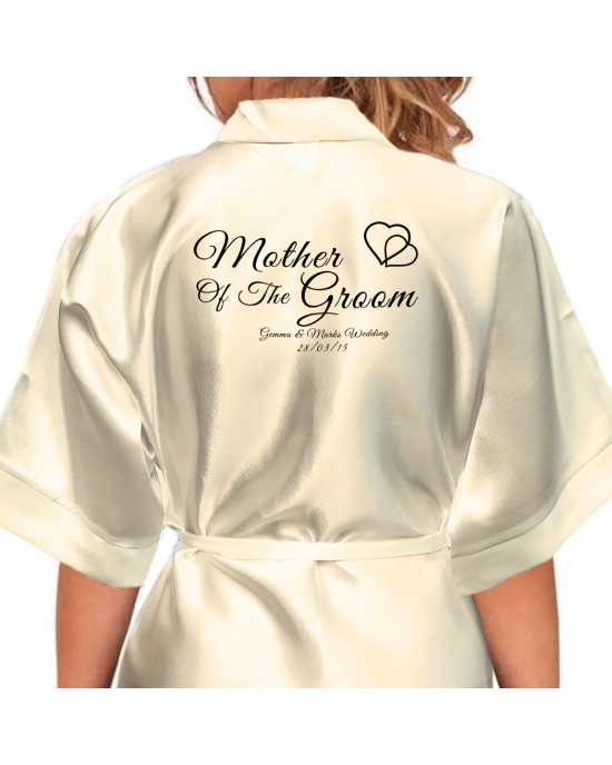 Groom and Bride Satin Robes, Customized Wedding robes