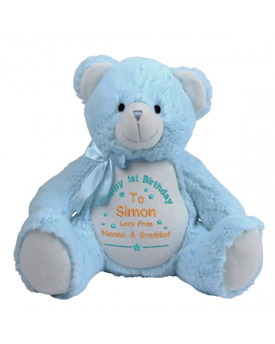 Personalised Birthday gift Embroidered Cute Large 40cm Teddy