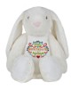 Personalised Birthday Gift Embroidered Large Bunny Rabbit Cute Keep sake 