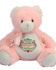 Personalised Embroidered Birthday gift Large 40cm Teddy Pink & blue Bear.
