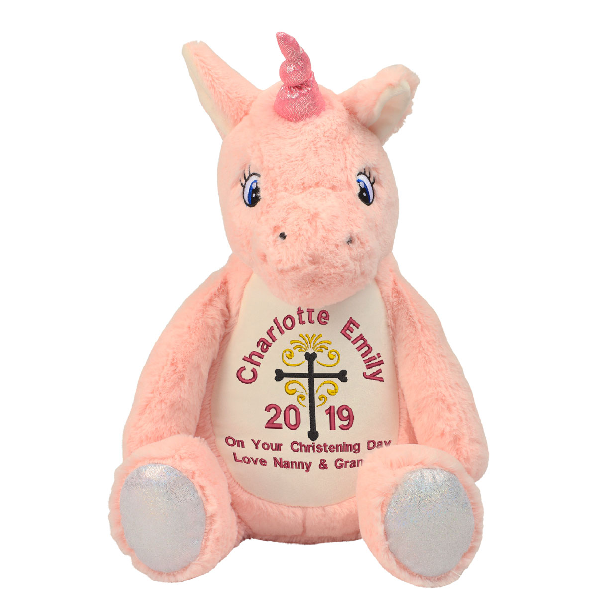 personalised unicorn soft toy