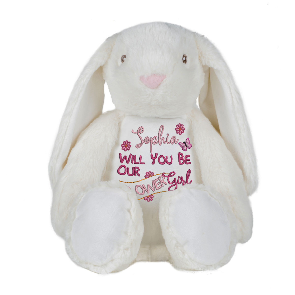 personalised flower girl bunny
