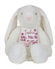 Embroidered Large Bunny Rabbit Cute Keep sake Personalised Will You Be Our Flower Girl Gift  