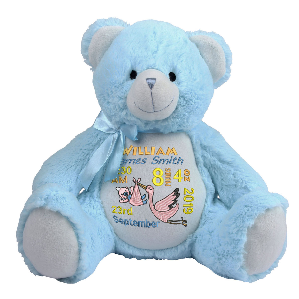 personalised new baby teddy