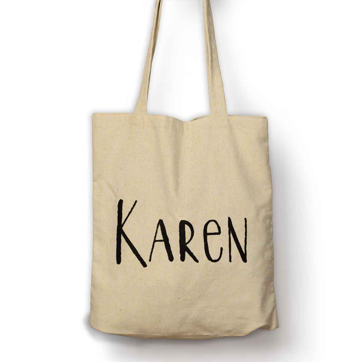Personalised shopping tote bag. With your name.