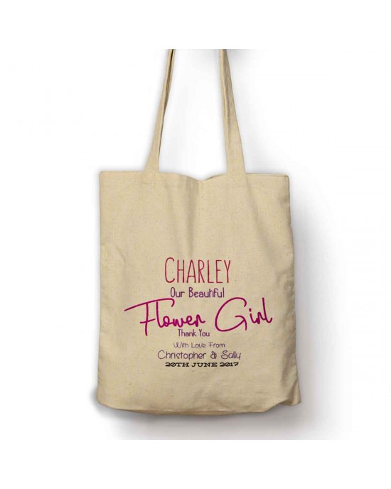 personalised flower girl bag