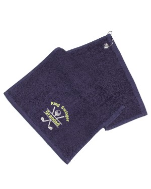Personalised Golf Towel. Cotton Towel Embroidered with Crossed Golf Clubs design, perfect fathers day gift. Personalised Golf Towel. Cotton Towel Embroidered with Crossed Golf Clubs design, perfect fathers day gift.