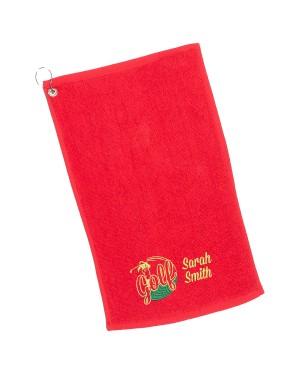 Personalised Golf Towel Ladies. Cotton Towel Lady Golfer Design Gift, Embroidered Towel Personalised Golf Towel Ladies. Cotton Towel Lady Golfer Design Gift, Embroidered Towel