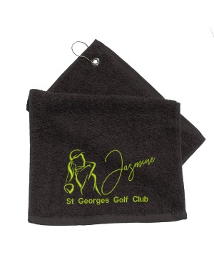 Personalised Golf Towel. Cotton Towel Lady Golfer Gift, Embroidered Towel Personalised Golf Towel. Cotton Towel Lady Golfer Gift, Embroidered Towel