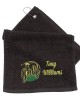 Personalised Golf Towel. Cotton Towel Embroidered with a personalised golf design, perfect fathers day gift.