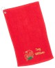 Personalised Golf Towel. Cotton Towel Embroidered with a personalised golf design, perfect fathers day gift.