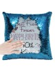 Personalised Sequin Glitter Cushion. Best Friends Birthday Gift. Available In Colours