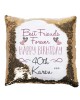 Personalised Sequin Glitter Cushion. Best Friends Birthday Gift. Available In Colours