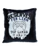 Personalised Gamer Play Station Guru Sequin Cushion great gift for a bedroom