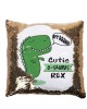 Personalised Cartoon T Rex Dinosaur Cushion. For you Child's Bedroom. Sequin reveal cushion
