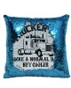Personalised Trucker Dad, Sequin Cushion, Fab Gift for dads from their Kids