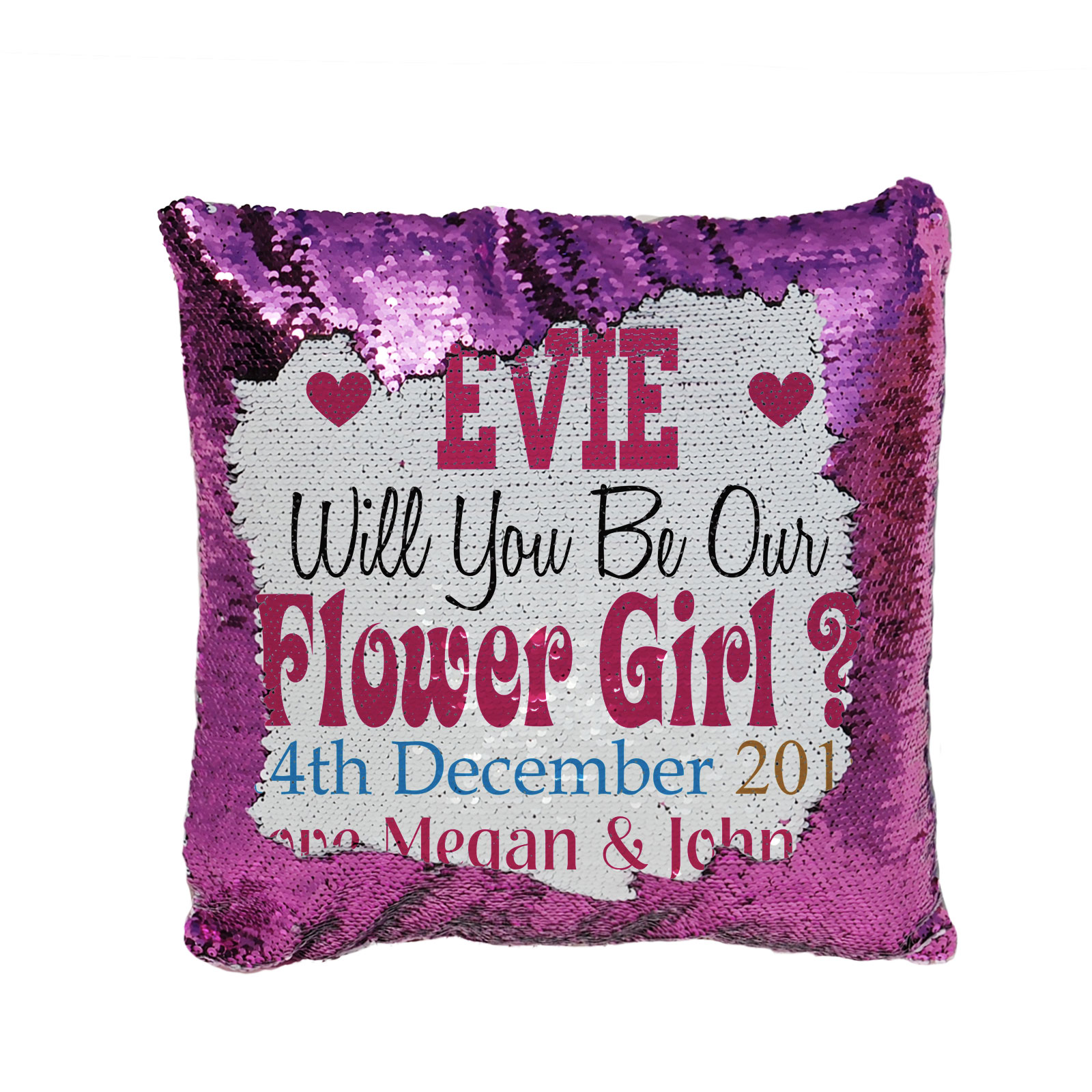 personalised cushions sequin