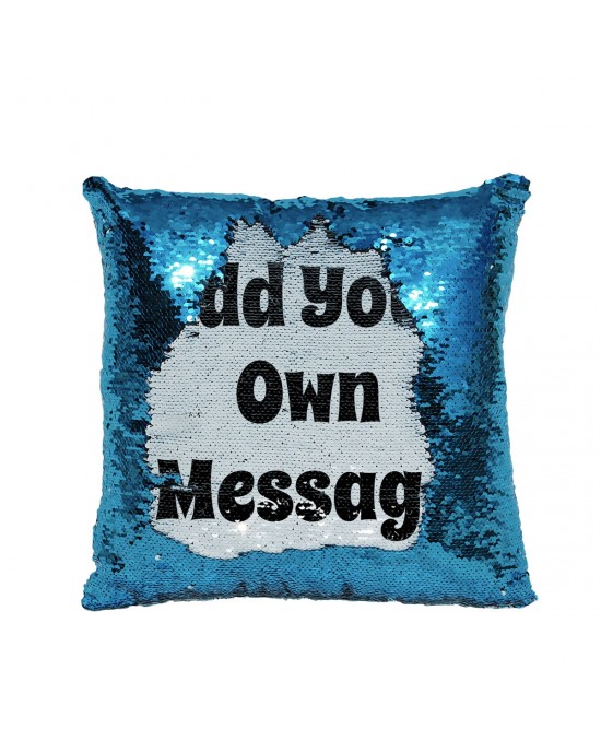 Personalised Secret Message Sequin Glitter Cushion. Add Your Own Text. Available In Colours 