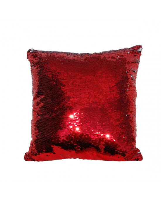 Personalised Sequin Glitter Reveal Cushion. Cute Cartoon Santa & Rudolph Design. Fab Kids Gift