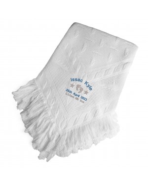 Personalised  New Baby  Shawl, Blanket, Beautifully Embroidered  Personalised  New Baby  Shawl, Blanket, Beautifully Embroidered