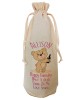 Personalised Bear Birthday Message Wine Bottle Bag