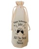 Personalised Retirement bottle bag, With draw string tie. Nice retirement Gift Bag.