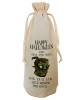 Halloween Joke Zombie Gift Bag Natural Cotton Wine Bottle Bag. Draw String Neck Tie Gift With a personal message.