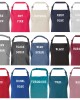 King / Queen Or The Grill Personalised Apron, BBQ cooking apron personalised with the wearers name. Available in colours.